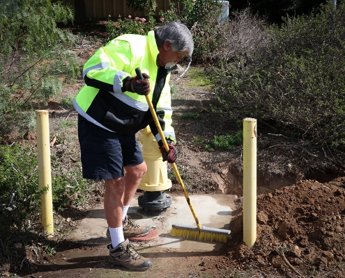 finalizing hydrant area cleanup